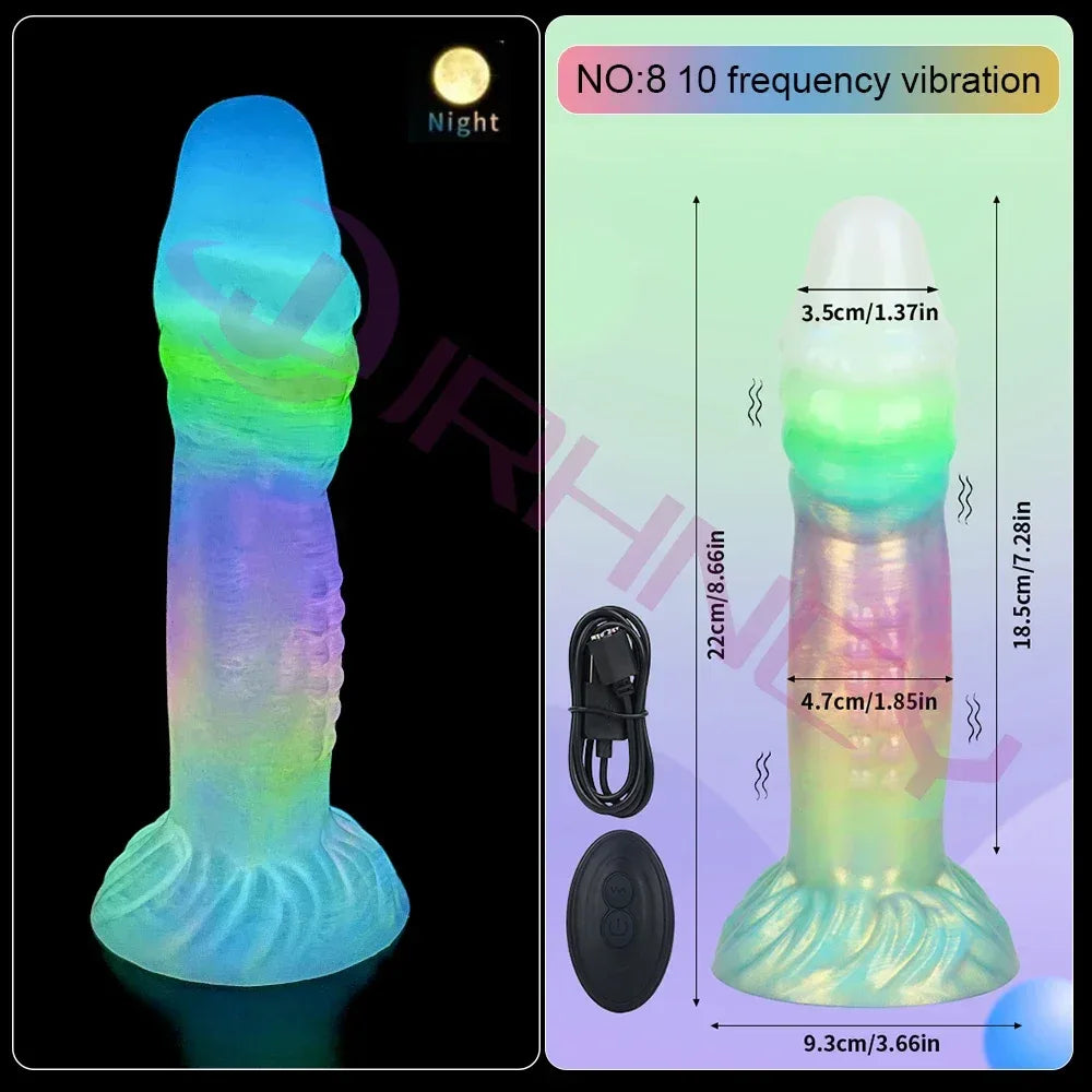 Luminous Fantasy Silicone Vibe Dildo - Puppy's Aesthetics