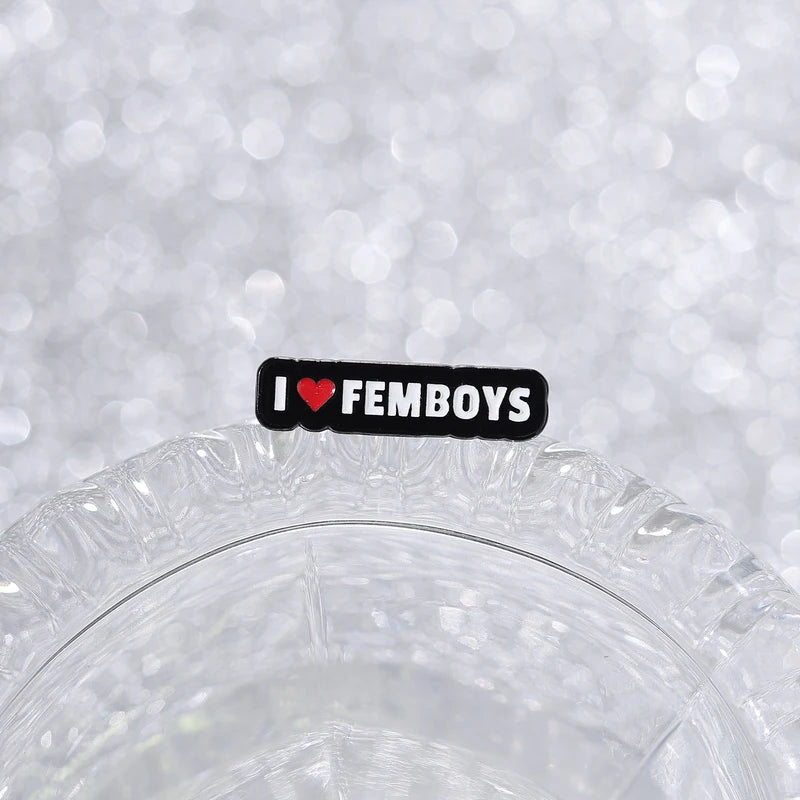 I Heart Femboys Enamel Pin (Options)
