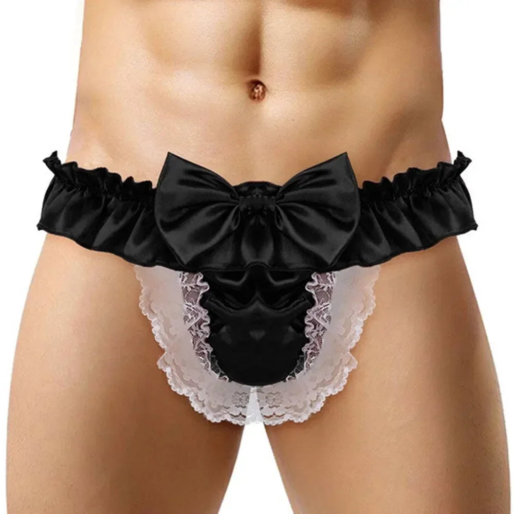 Sugar Kiss Bow Sissy Thong Briefs - Puppy's Aesthetics