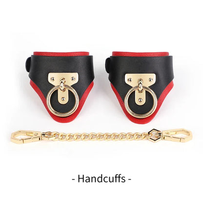 Genuine Leather Bondage Cuffs - Puppy's Aesthetics