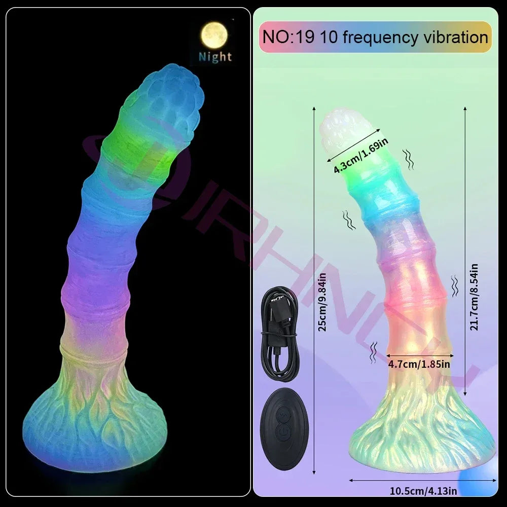 Luminous Fantasy Silicone Vibe Dildo - Puppy's Aesthetics
