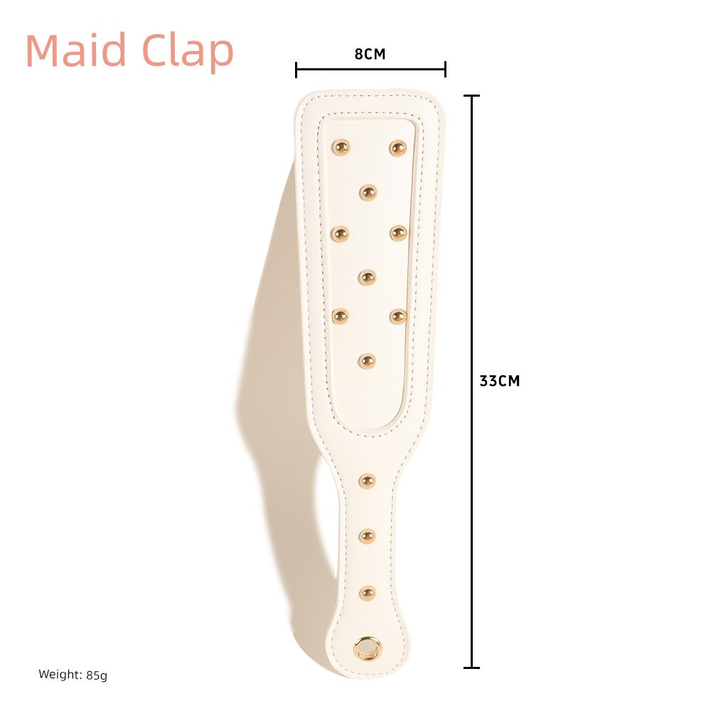 Princess White PU Leather Paddle