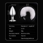Midnight Mischief Fox Tail Steel Plug