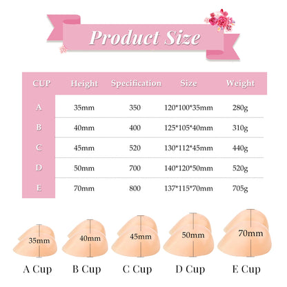 Silicone Gel Breast Forms Bra Set