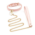 Pink PU Leather Collar & Leash