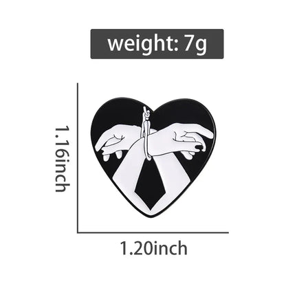 Bound By Rope Heart BDSM Pin - Puppy's Aesthetics