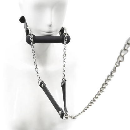 Obedient Pup Bit Gag & Leash Set