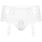 Sissy Lace Panties –  Bowknot Briefs Garter