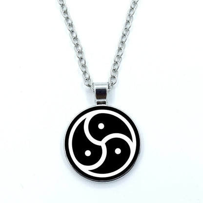 Moonlit Triskelion Pendant Necklace