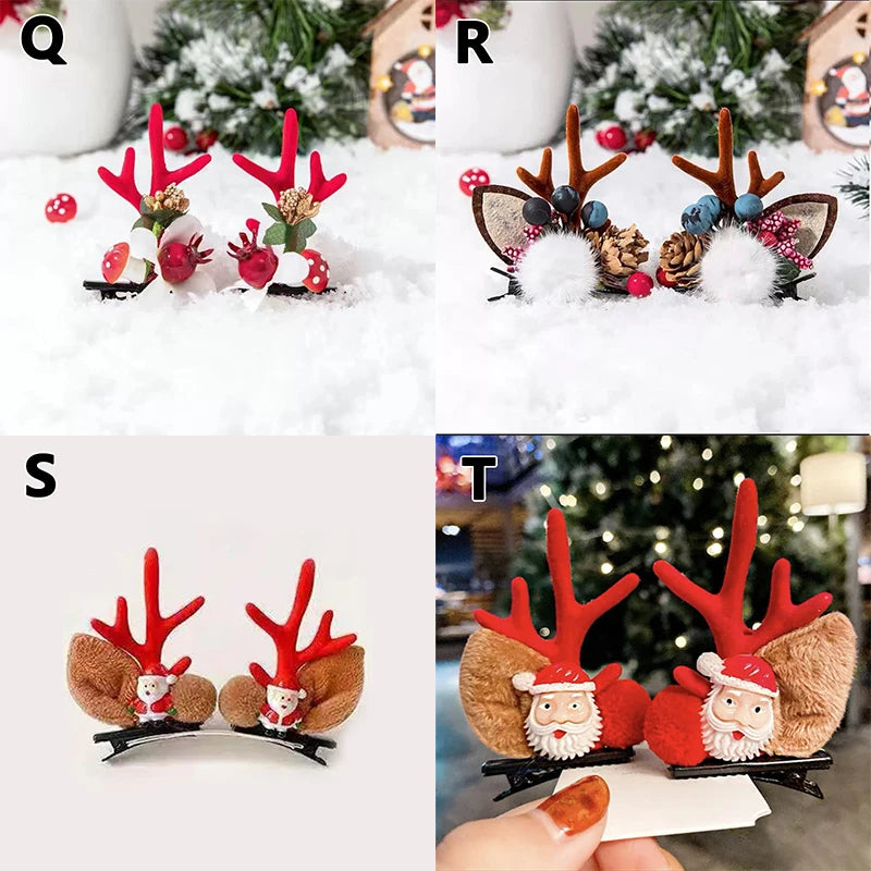 Christmas Antler Deer Ear Hairpins