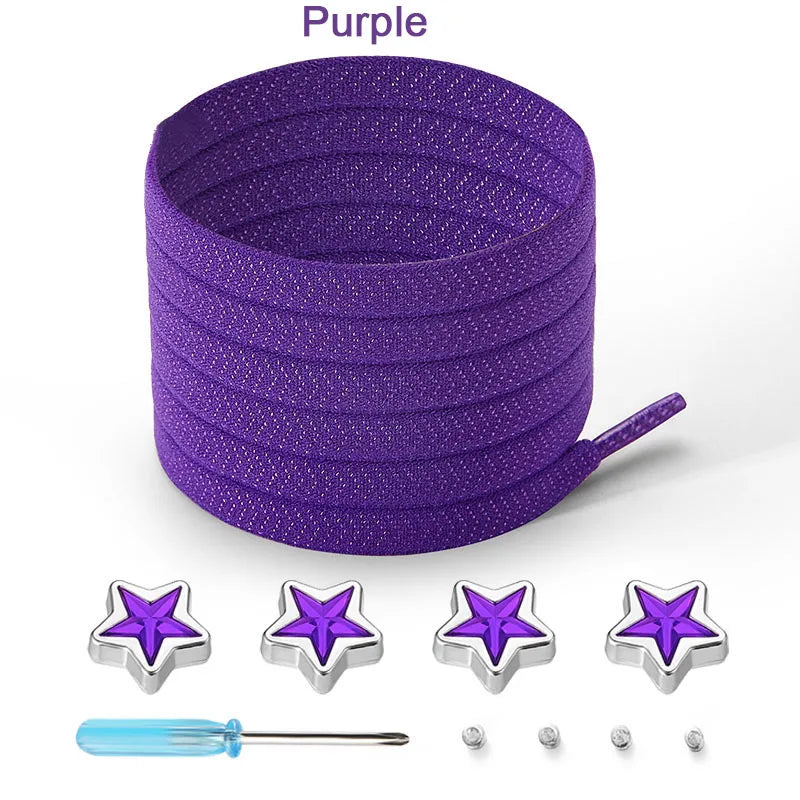 Star Diamond No-Tie Shoelaces Set