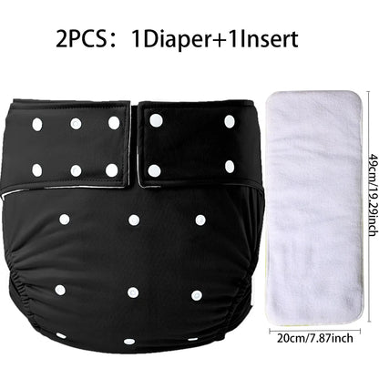 Washable ABDL Cute Cloth Diaper + Insert (Colors)