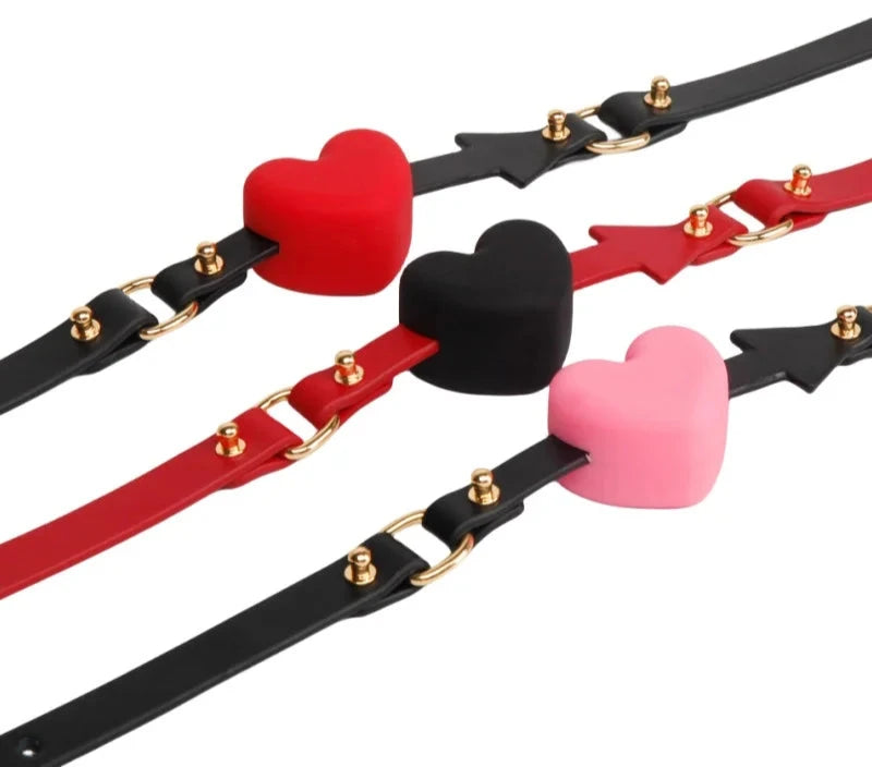 BDSM Heart Shaped Bondage Mouth Gag