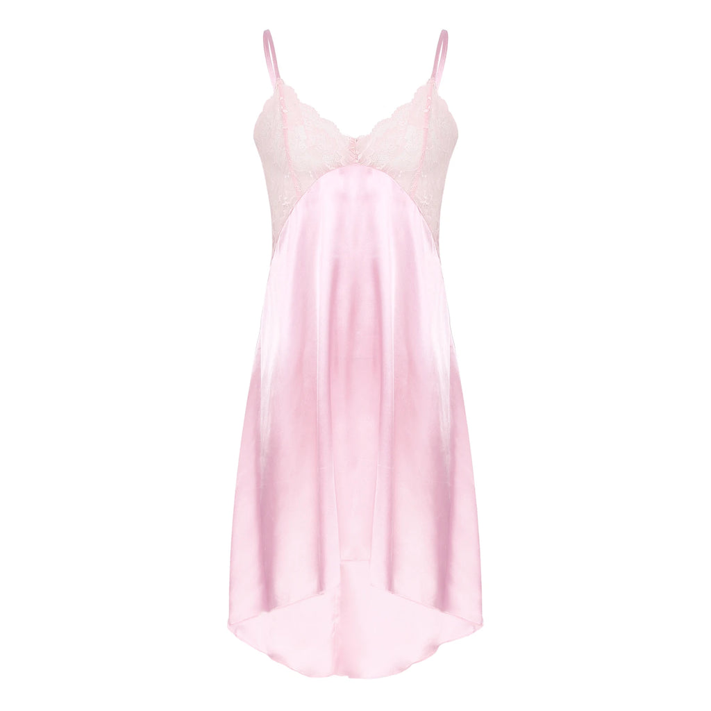 Sissy Lace Dream Satin Nightdress