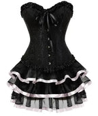 Plus Size Corset Dress & Tutu Skirt Set