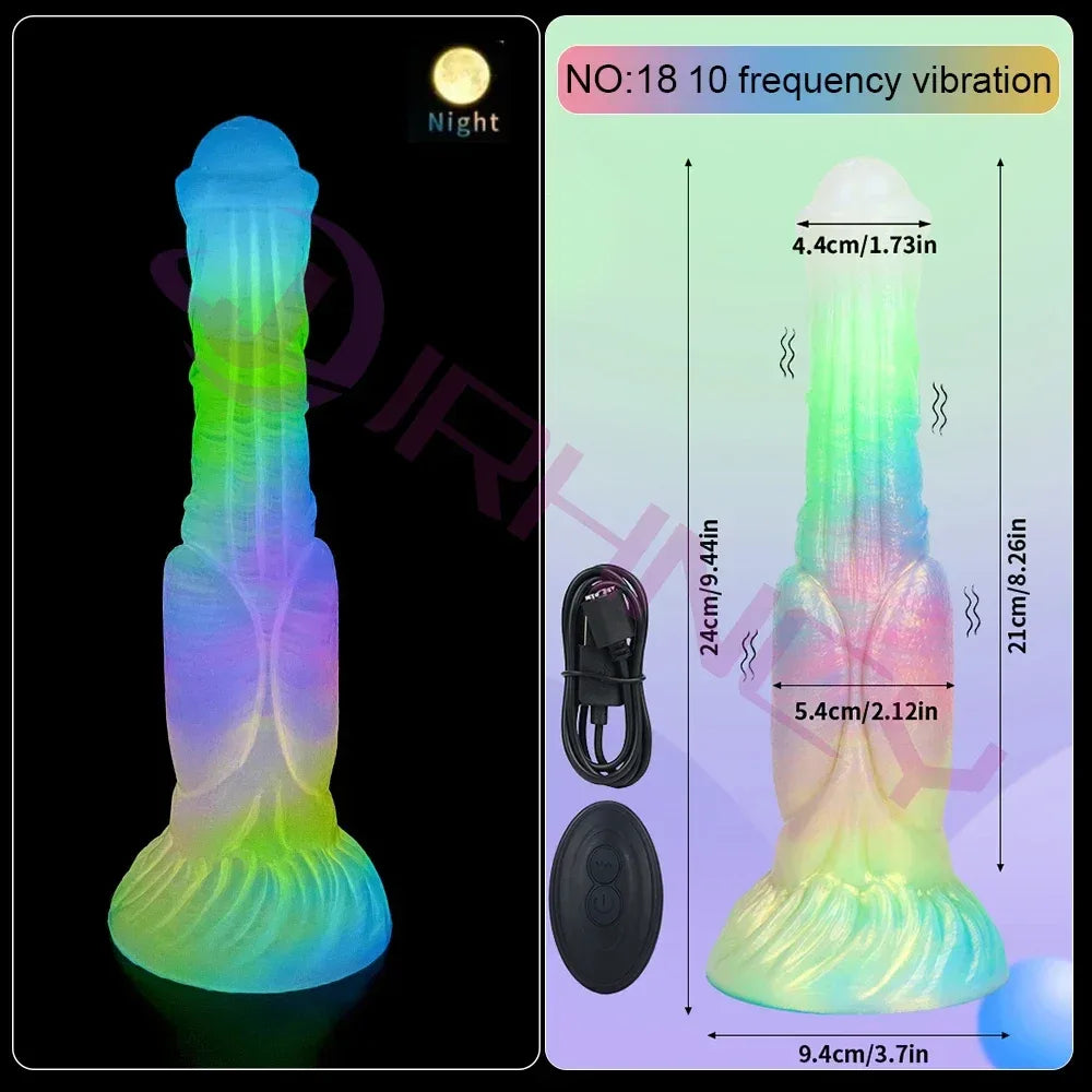 Luminous Fantasy Silicone Vibe Dildo - Puppy's Aesthetics