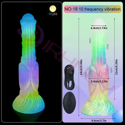 Luminous Fantasy Silicone Vibe Dildo - Puppy's Aesthetics
