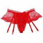 Sissy Lace Panties –  Bowknot Briefs Garter