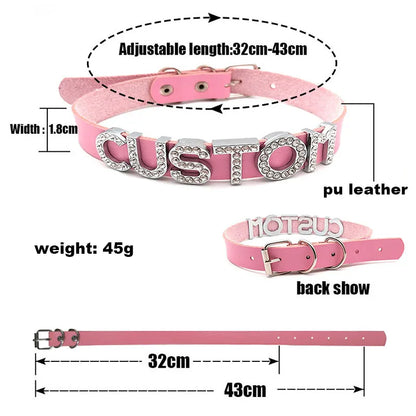 Pink Princess Rhinestone Collar