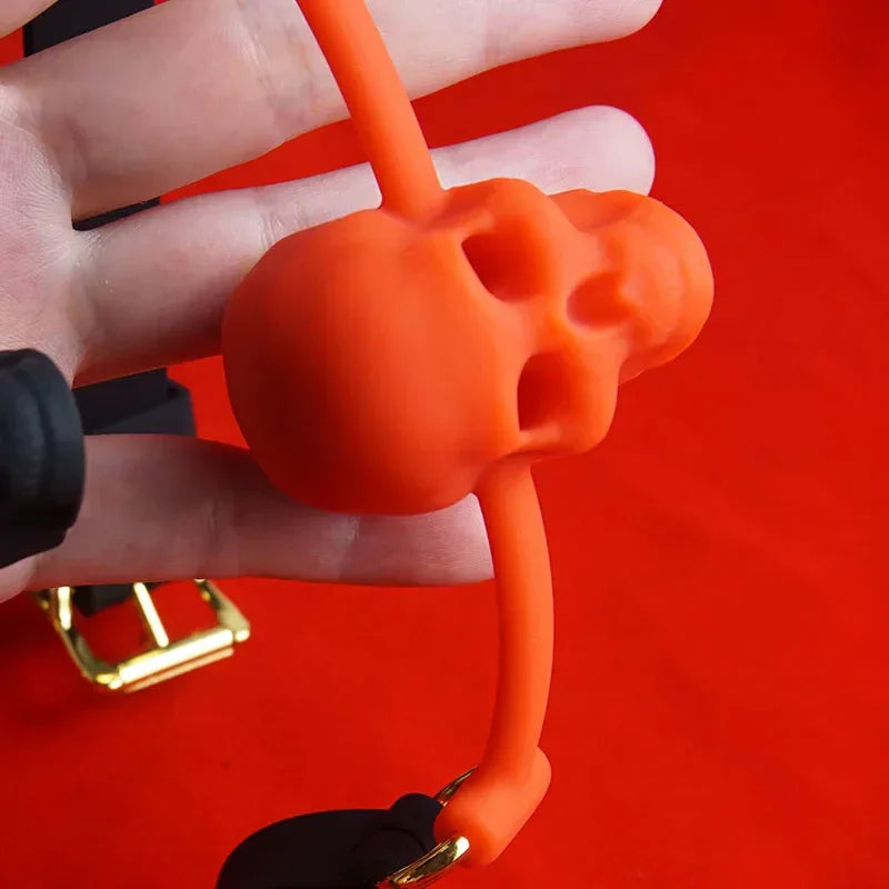Skull Silicone Mouth Gag Harness - Puppy's Aesthetics