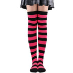 Sweet Stripe Thigh High Stockings (Colors)