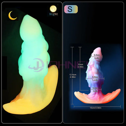 Glow Dragon Silicone Dildo Plug - Puppy's Aesthetics