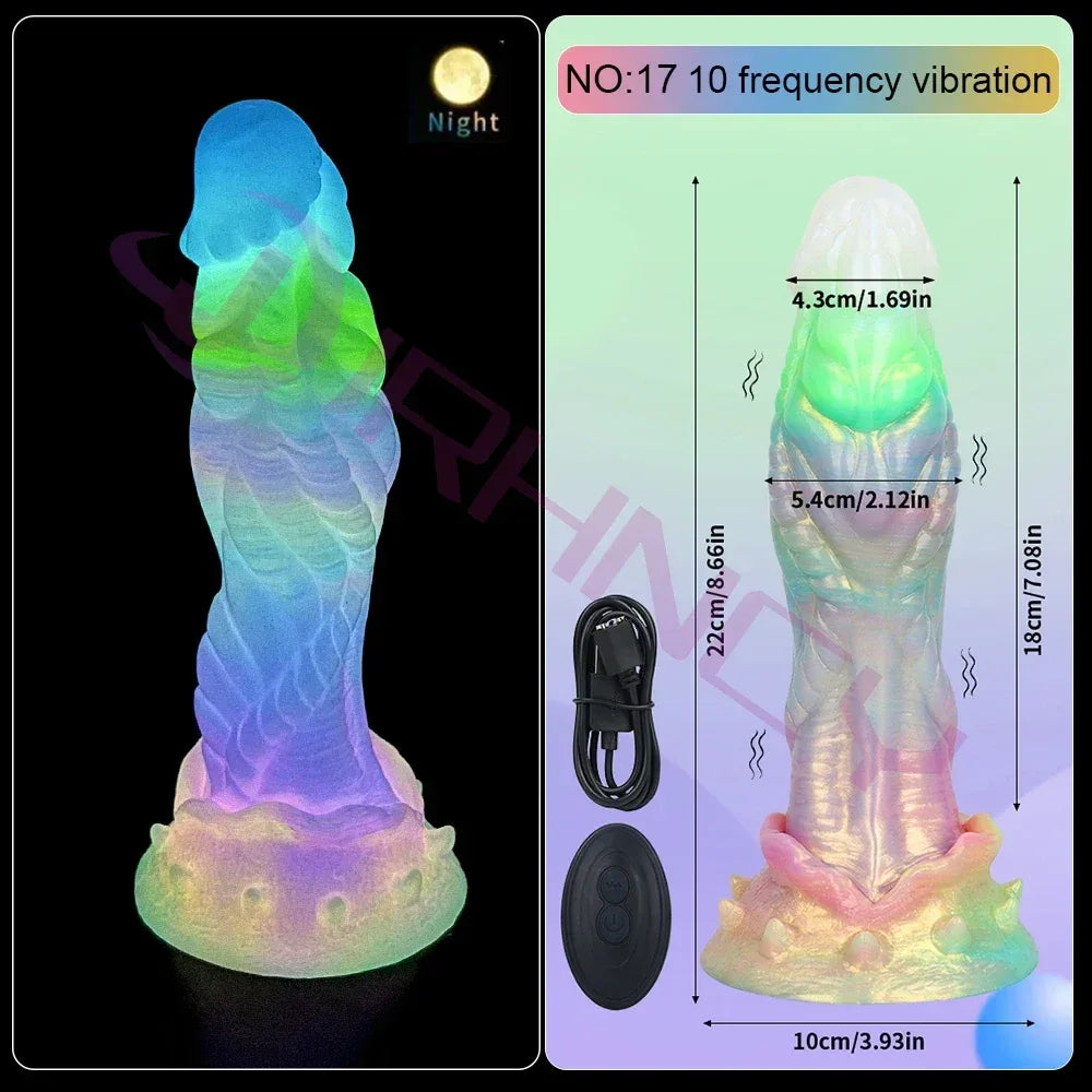 Luminous Fantasy Silicone Vibe Dildo - Puppy's Aesthetics