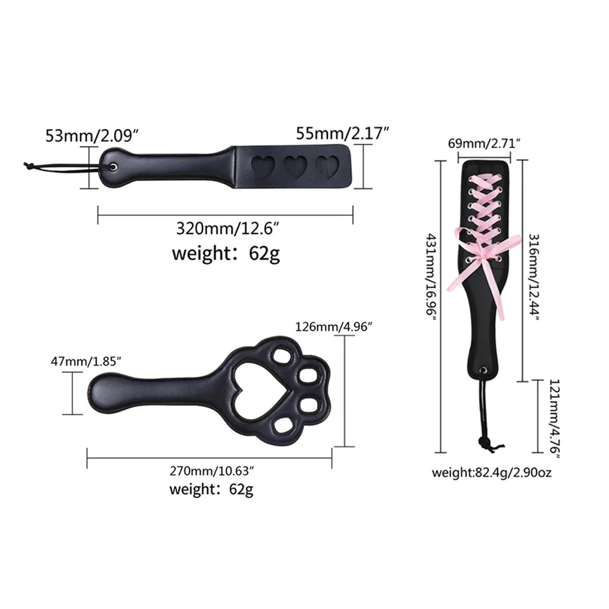Paw & Ribbon Paddle - Puppy's Aesthetics