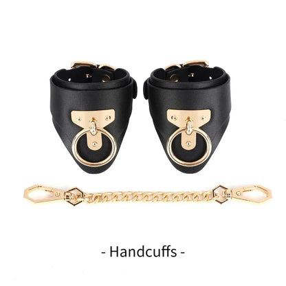 Genuine Leather Bondage Cuffs - Puppy's Aesthetics