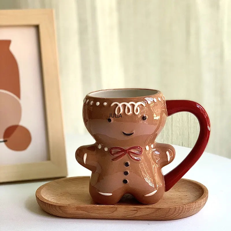 Kawaii Ceramic Gingerbread Mug 300ml