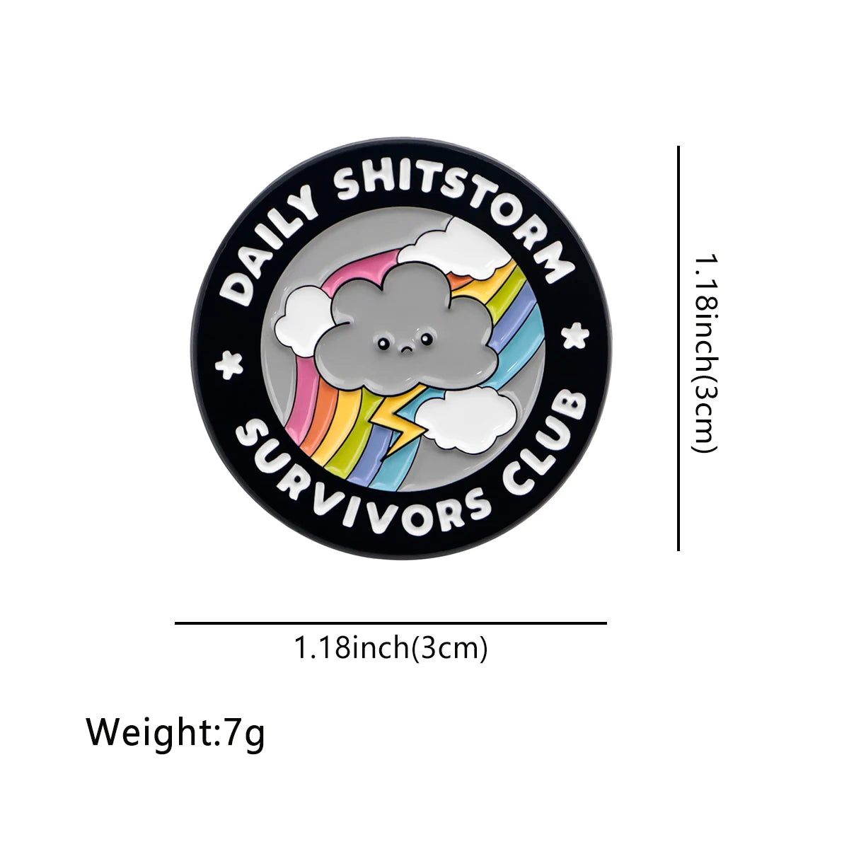 Daily Shitstorm Survivors Club Enamel Pin