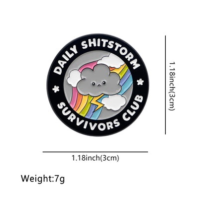 Daily Shitstorm Survivors Club Enamel Pin