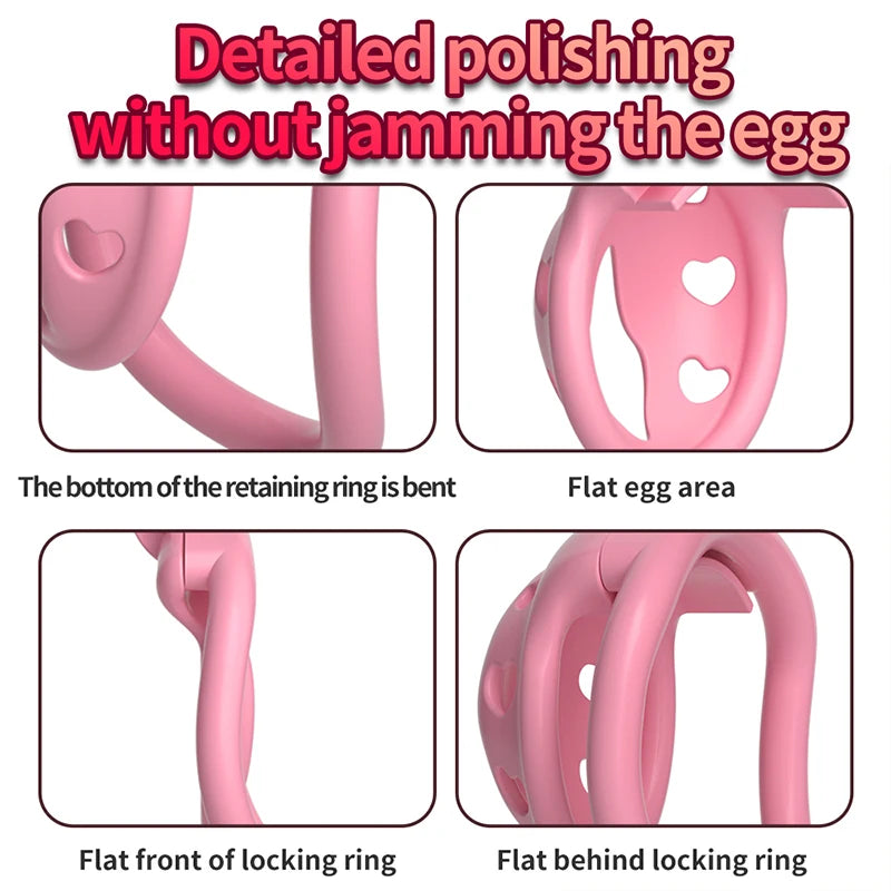 Adjustable Chastity Cage Set with Rings
