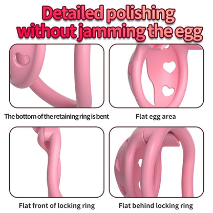 Adjustable Chastity Cage Set with Rings