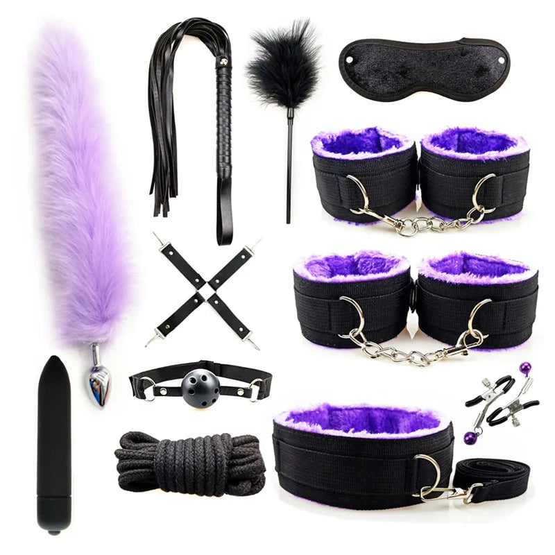 Adult BDSM Erotic Bondage Kit (Colors)