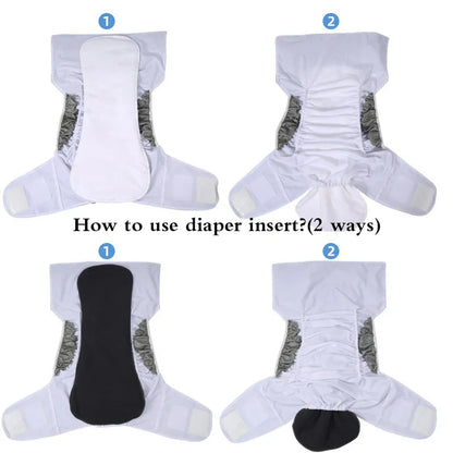 2pcs Washable Adult Diaper Inserts