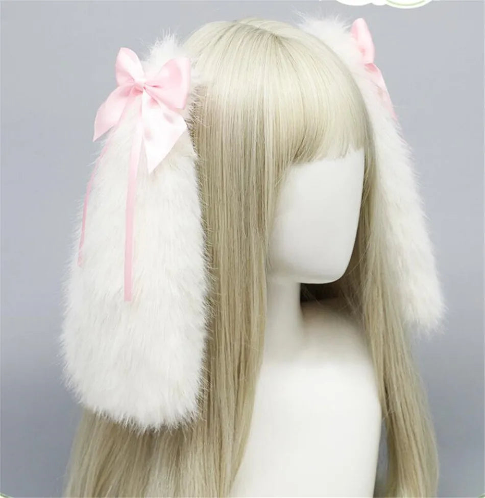 Cute Long Bunny Ears w/Bows (Colors)