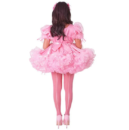 Satin Sissy Ruffle Princess Dress