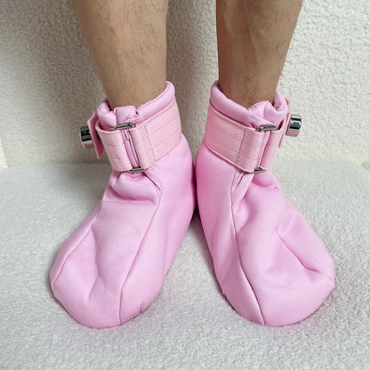 Pink Magnetic Locking Restraint Booties (Small–Large)