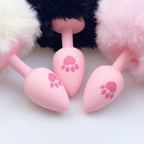 Fluffy Bunny Silicone Paw Plug
