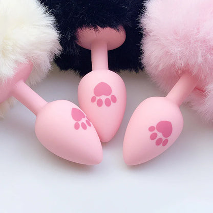Fluffy Bunny Silicone Paw Plug - Puppy's Aesthetics