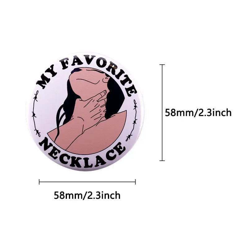 My Favorite Necklace BDSM Button - Puppy's Aesthetics