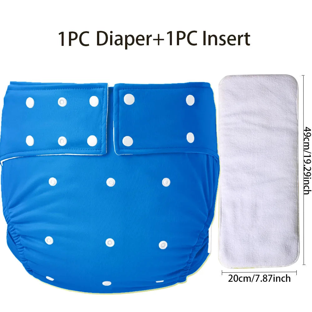 Washable ABDL Cute Cloth Diaper + Insert (Colors)