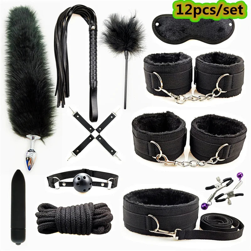 Adult BDSM Erotic Bondage Kit (Colors)