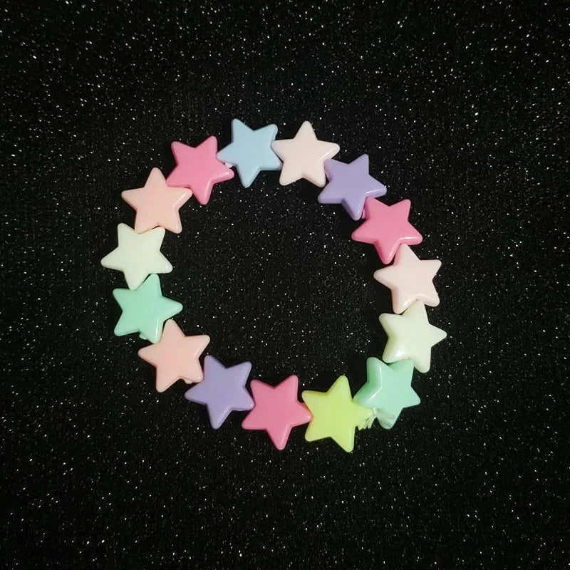 Cute Candy Color Star Necklace