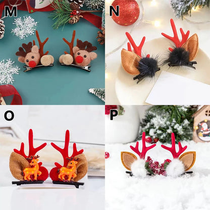 Christmas Antler Deer Ear Hairpins