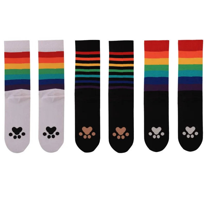 Proud Paws Rainbow Crew Socks (3-Pair Set)