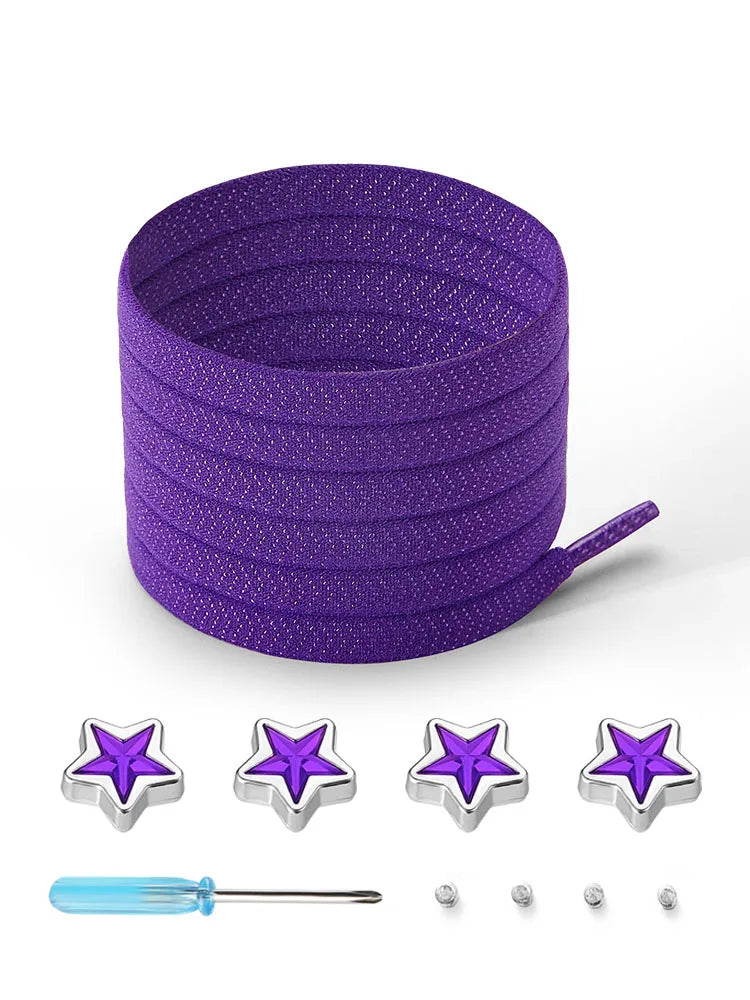Star Diamond No-Tie Shoelaces Set