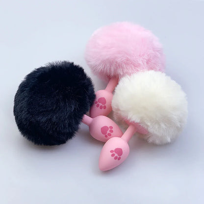 Fluffy Bunny Silicone Paw Plug - Puppy's Aesthetics