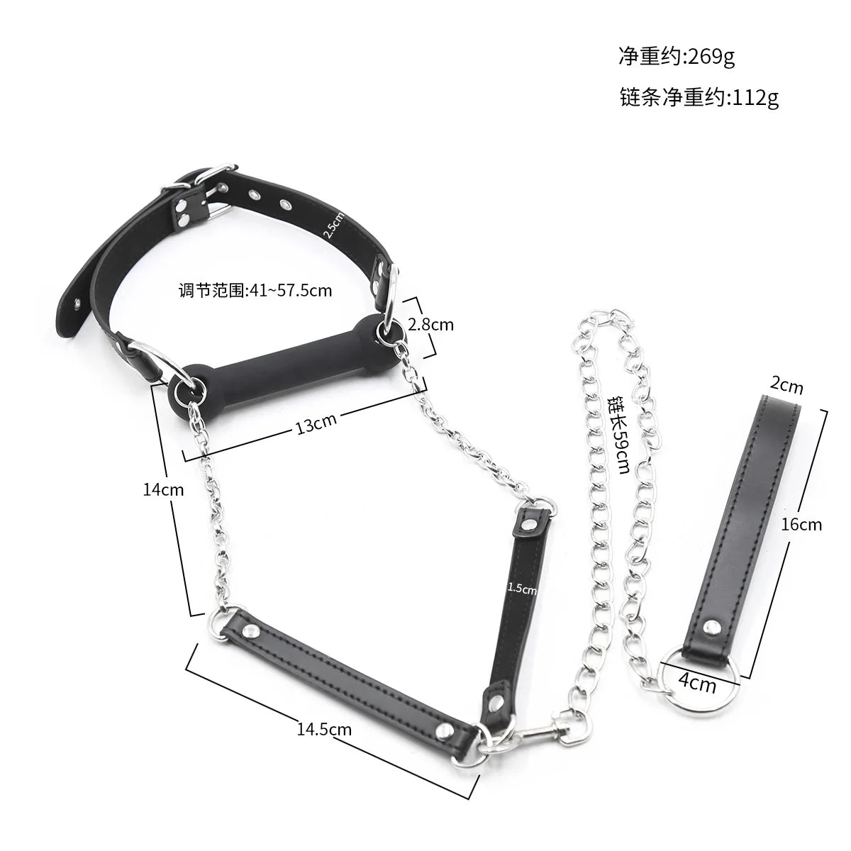 Obedient Pup Bit Gag & Leash Set
